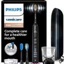 Philips Sonicare DiamondClean Smart 9500 Electric Toothbrush - Sonic Toothbrush with App, Pressure Sensor, 15 Brushing Settings, Replacement Reminder, USB Charging Travel Case, Black, Model HX9923/11