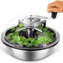 MELONFARM 13 in Bud Leaf Bowl Trimmer, Bowl Trimmer with Switchable Stainless Steel Blades & Clear Visibility Dome, Hand Twist Spin Cutting Bud Trimmer for Buds, Flowers, Hydroponics Plants