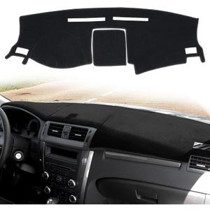 Dashboard Cover Dash Cover Mat Pad Carpet Custom Fit for Ford Fusion 2010 2011 2012 (Black)