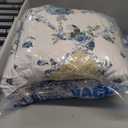 Twin Size Patchwork Quilt Throw Blanket for Couch Sofa Blue Vintage Floral Reversible Lightweight Quilted Bedspread Coverlets Flowers Quilt Soft Garden Comforter Bed Cover for Bed Home Decor