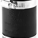 1 1/2" Flexible Pvc Pipe Coupling with Stainless Steel Clamp, Flexible Fitting for Connecting Cast Iron, Plastic and Copper Pipes, for Sewer and Drain Connections(Black)