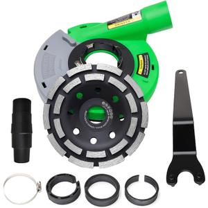 Diment Power Grinding Dust Shroud for Angle grinder 4 1/2-Inch / 5-Inch, Diamond Grinding Cup Wheel 5-Inch (5 inch dust shroud + diamond grinding cup wheel)