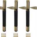 7 inch Gold Furniture Legs Set of 4 Heavy Duty Metal for Sofa Couch Dresser Cabinet Coffee Table Dresser TV Stand Cabinet Replacement with Rubber Floor Protectors (7 inch, Black&Gold)