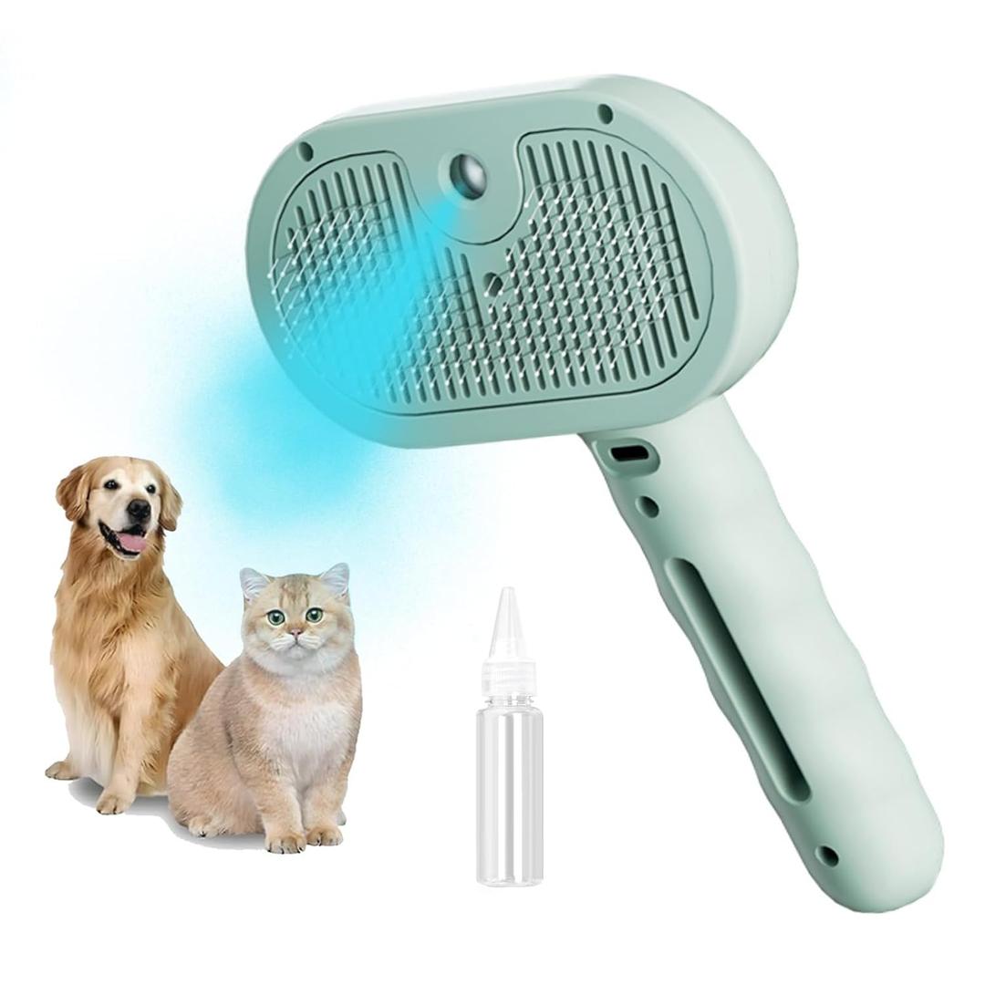 3-in-1 Steam Brush for Cats - Self Cleaning Cat Brush with Anti-Static & Shedding Control, Rechargeable Pet Grooming Tool for Long/Short Hair Cats & Dogs(Green) 3-in-1 Steam Brush for Cats - Self Cleaning Cat Brush with Anti-Static & Shedding Control, Rechargeable Pet Grooming Tool for Long/Short Hair Cats & Dogs(Green)