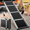 Extra Long 71" Dog Ramp for Car with Adjustable Head, Folding Pet Ramp for Large Dogs with Non-Slip Surface Dog Ramps Up to 200 lb for Car SUV Truck