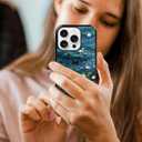 Water Lilies Phone Case Fit for iPhone 16 Pro TPU Shockproof Protective Monet Waterlily Cat Flowers Phone Cover Gift for Boy Girl Men Women