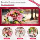 Hotop 12 Pcs Artificial Rose Flower Balls for Centerpieces, Silk Roses Kissing Balls Romantic Faux Floral Arrangements for Engagement Wedding Home Decor (Dusty Pink,Pink,White)