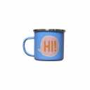 HI!  Funny Bernese Mountain Dog Lover Pet Owner Idea - 12 Oz Blue Stainless Steel Camping Mug