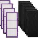Colorfullfe Performance Plus Filter for Holmes AER1 True Filter, Replacement HAPF300AP-U4, 4 Filter and 8 Carbon Filters