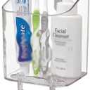 HOME&I Suction Cup Toothbrush Holder and Shower Caddy Drill-Free, Removable, Powerful Suction Cup, Self-Draining Design for Bathroom & Kitchen Holds Toothpaste, Razors, and Tableware