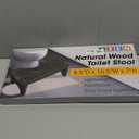 AZEN Wood Toilet Stool Squat Adult, Poop Stool for Bathroom Adults, Portable Toilet Potty Stools for Adults, 7 Inch Height (Black (1 Pack))