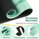 Mahjong Mat with Rules, 32.5"x32.5" Water Repellent & No-Crease American Mah Jongg Mat with Carry Bag, 3MM Noise Reduction Anti-Slip Rubber Backed Table Cover for Mahjong Games (Rolled Package, Green)