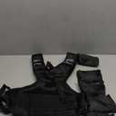 Adjustable Weighted Vest for Women Men, 4-10lb/12-18lb/ Vest with 6 Ironsand Weights, Weight Vest with Reflective Strip for Running, Walking, Exercise, Strength Training (Black, 4-10lb)