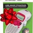 DYMO LetraTag LT-100H Handheld Aesthetic Label Maker | ABC Keyboard Label Printer with Easy-to-Use, 13 Character LCD Screen | Great for Home & Office Organization | Pink (New)