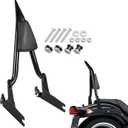 AUFER Detachable Passenger Backrest Sissy Bar With Back Rest Pad Compatible with for 2000-2017 Harley Softail Standard FXST Night Train FXSTB Springer FXSTS Fat Boy FLSTF Heritage FLST Deluxe FLSTN