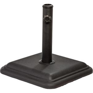 US Weight 26 Pound Umbrella Base - Cast Stone Outdoor Umbrella Stand - for Use with Umbrella Poles 1.3" to 1.8" - Designed to be Used with Patio Table - Black
