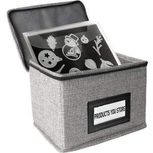 Die Cut Storage Box,Die Cut Storage Organizer,Fully-Padded Inside with Sturdy Construction, Magnetic Sheets for Dies Storage ,Scrapbooking Paper,Picture,Photo(no magnet sheet)