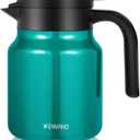 34Oz Thermal Coffee Carafe for Hot/Cold, Stainless Steel Thermos Carafes for Hot Liquids, Dustproof Insulated Hot Water Carafe for Party/Home,Agave Teal
