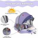 Mambobaby Float Non-Inflatable Baby Float with Canopy, Five-Point Safety System, 3D Canopy(Detachable) UPF 50+, Baby Pool Floats for 3-24 Months, Dual-Mode Toddler Swim Floaties