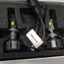 ENJOYAKOM Compatible for Ford F150 2004-2014 Light Bulbs, 24000LM 600% Brighter 9008/H13 Fog Bulbs Lights 6500K White 1:1 Size Replacement with Cooling Fan, Plug and Play, Pack of 2