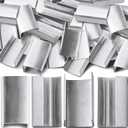Tandefio 200 Pcs Packaging Open Seals for 1/2" Width Steel Metal Strapping Clips Banding Clips, Sturdy Polyester Strapping Metal Seals for Securing Heavy Packaging and Pallet Banding