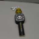 Bluetooth Karaoke Microphone Toy for Kids - Mini Portable Speaker with LED Lights, Wireless Pairing (TWS) for Duet Singing, Christmas Birthday Gift Toys for Boys & Girls Ages 2-12 (black - 1)