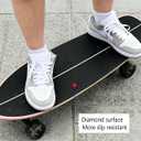 Surf Skateboards 30" x 9.5" Youth Surfskate Cruiser Surf-Like for Beginners Double Kick Deck Girls or Boys Kids Complete Skateboard