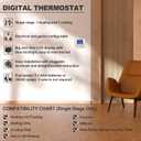 ELECTECK Non-Programmable Digital Thermostat for Home, up to 1 Heat/1 Cool with Large LCD Display, Compatible with Single Stage Electrical and Gas/Oil System, White