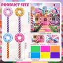 Halloween Candytown Trunk or Treat Decorations Kit Outdoor Candy Trunk or Treat Decoration with Sweet Candy Lollipop Banner Balloon Sticker for Suv Car Archway Garage Door Haunted House Party Supplies