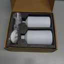 Modern Luxe White Kitchen Soap Dispenser Set with Tray, Lotion Dishwashing Liquid Detergent Hand and Dish Soap Dispenser Set, Dual Refillable Pump Bottles for Kitchen and Bathroom Countertop Farmhouse