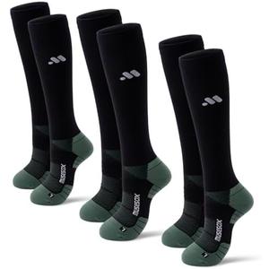 musesox Compression Socks for Women and Men,Knee High 15-20mmHg Graduated Support(3 Pairs) Best for Nurses,Pregnant,Travel S