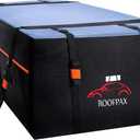 RoofPax Waterproof 19 Cubic Feet Rooftop Cargo Carrier Bag  Heavy Duty Car Roof Storage with Double Zipper & Tie Down Straps  Fits Cars with or Without Roof Rack