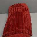 BEDELITE Fleece Throw Blanket for Couch - 300GSM Soft & Warm Fluffy Burgundy Blanket, Decorative and Giftable Striped Blankets for Women, Men, 50"x60"