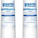 Waterspecialist RC EZ 1 Water Filter, Replacement for DuPont Carbon 3000QT Filter, Culligan RC-EZ-1, DuPont WFQTC30001, WFQTC70001, Brita USF-201, USF-202, 3K Gallons, 2 Pack