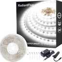 White Led Strip Lights for Bedroom Small Dimmable LED Lights Strip 16.4ft Super Bright Flexible LED Tape Lights Rope Light for for Room Home Decor Luces Leds for Living Room Kitchen Vanity Mirror