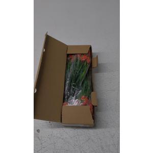 AGIRL 24 Bundles Artificial Fall Flowers Outdoor Indoor Decoration,Fake Plastic Flowers,Faux Mums Plant for Thanksgiving Fall Decor,for Hanging Outside Garden Front Door Porch Patio Window Box (Orange)