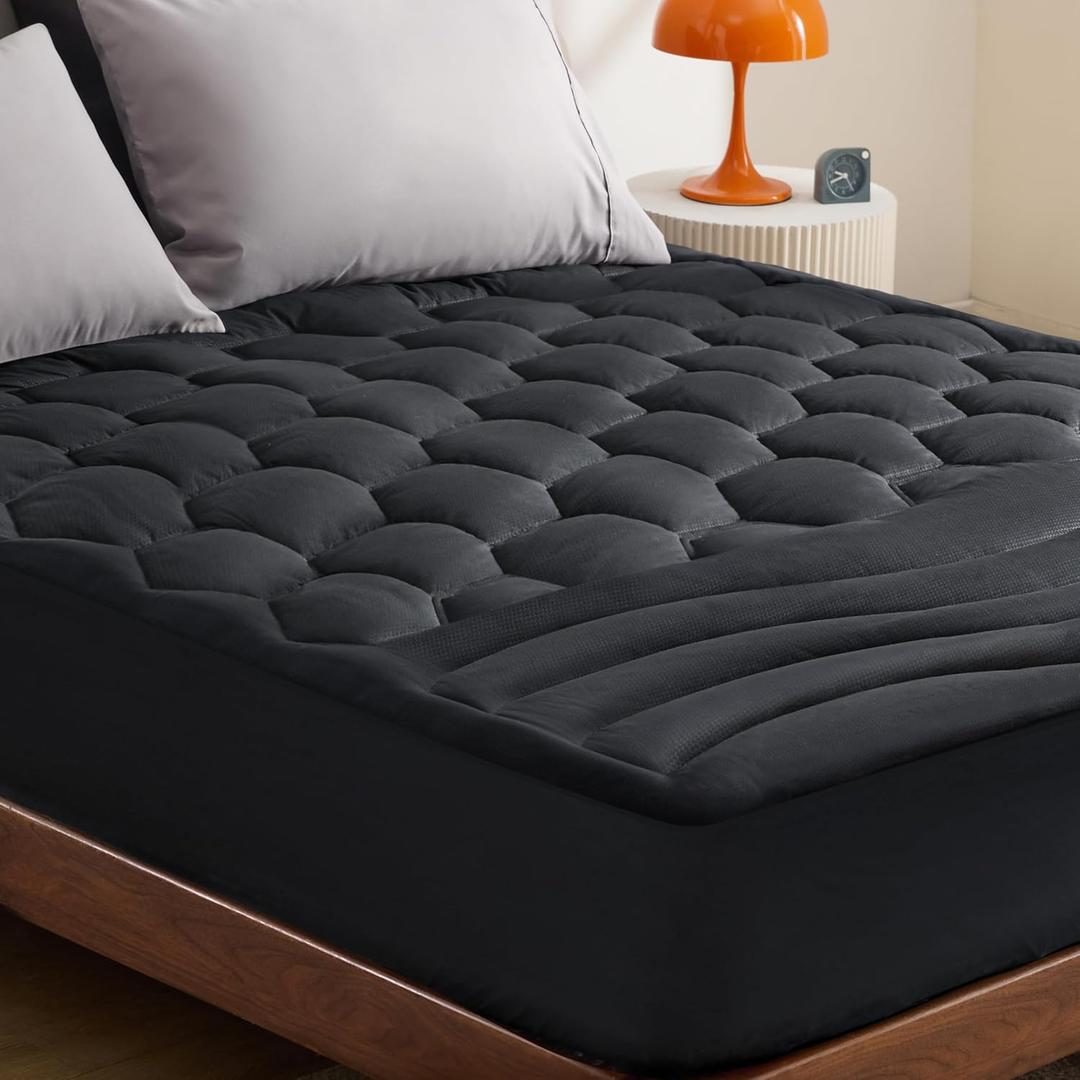 Bedsure Black Twin XL Mattress Pad - Soft Mattress Topper for College Dorm Room Essentials, Extra Long Twin Bed Cover Protector with 8-21 Inches Deep Pocket, Washable, Black, 39x80 Inches Bedsure Black Twin XL Mattress Pad - Soft Mattress Topper for College Dorm Room Essentials, Extra Long Twin Bed Cover Protector with 8-21 Inches Deep Pocket, Washable, Black, 39x80 Inches