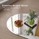 Frameless Bathroom Mirror, 24"x36" Arched Bathroom Vanity Mirrors for Beveled Edge, Arched Wall Mirror, Decorative Arch Mirrors for Bedroom, Entryway, Living Room