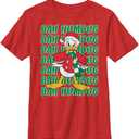 Disney Characters Donald Scrooge Boy's Solid Crew Tee (Medium, Red)