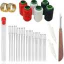 2 x WSSCKSCR 37Pcs Sewing Tool SetBig Eye Steel Sewing Needle KitSuitable for Repairs and handicraftsEasy-Threading Sewing Kit