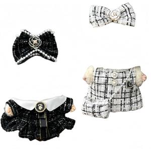 Clothes for Dolls 17cm, Dolls Clothing Accessories Set, Designer Clothes Outfits for Plush Dolls 7 Inch, Black Dress, White Dress