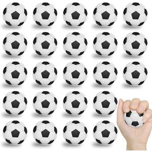 48PCS 2 Inch Mini Soccer Stress Balls for Kids Adults, Mini Foam Soccer Party Favors, Anxiety Relief Squeeze Ball Bulk Toys for School Carnival Reward Party Decoration