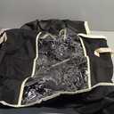 MISSLO King Comforters Storage Bag 120L for Blankets Clothes Sweaters Beddings Organizer with Reinfored Handles Non-Metal Fabric Storage Bin Organizer, Black