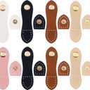 8 Sets Leather Snap Buckles for Purse, Sew On Snap Button Closure Fasteners for Wallet Bag Cell Phone Case Jacket (Multicolor)