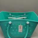 Extra Large Rubber Beach Bag, Washable Moisture Resistant Durable Open Hole Tote Bag Beach Vacation Essentials