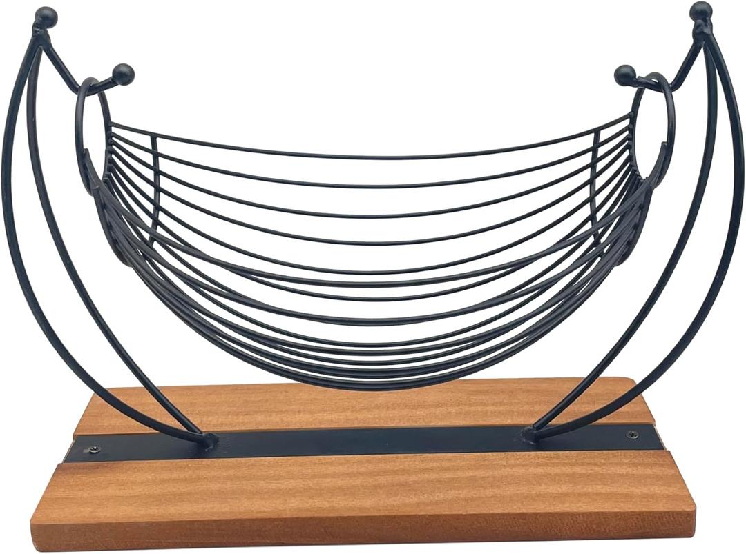 Fruit Basket, Countertop Fruit and Vegetable Basket Bowl for Kitchen Counter Wire Storage Basket Swing Fruit Rack Holder for Coffee Capsules Bread Snacks Vegetables(without coffe logo)