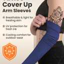 KEMFORD Tattoo Cover Up Sleeves  1 Pair of Lightweight UV Arm Sleeves for Men & Women  Breathable Fabric for Work, Healing Tattoos, and Sun Protection (L)