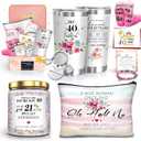 40th Birthday Gifts for Women,Happy 40th Birthday Gifts for Her Friends Mom Wife Sister Coworker,Tumblers Gifts Set for 40 Year Old Women,Funny 40 Birthday Gifts Ideas