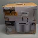 BreeRainz 12 Quart Pressure Cooker, Aluminum Pressure Canner w/Cooking Rack for Steaming,Canning and Stewing, Silver