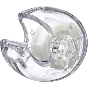 Amazing Abby - Tania - Acrylic Tape Dispenser, Plastic Label Roll Holder, Clear Sticker Organizer, Perfect Office Desktop Storage Solution for Tapes, Labels, Stickers, and More